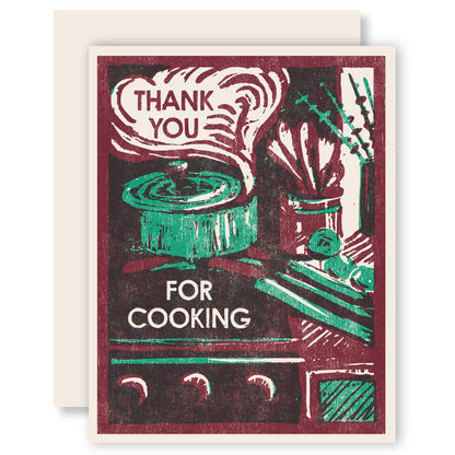 Thank You For Cooking Letterpress Card