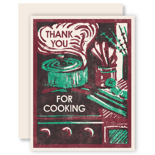 Thank You For Cooking Letterpress Card